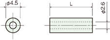 Nylon spacer(Hollow tube)Drawing