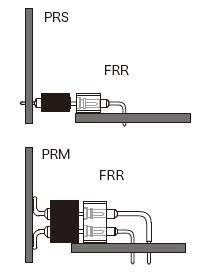 Example of vertical mounting