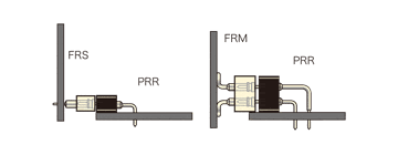 Example of vertical mounting