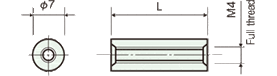 PEEK spacer (Round)Drawing