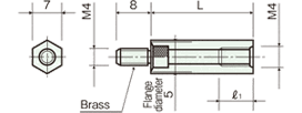 PPSSpacer(Hexagonal type)Drawing