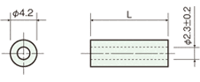 Ceramic spacer(Hollow tube)Drawing