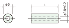 Ceramic spacer(Hollow tube)Drawing