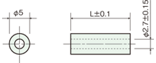 Eco brass spacerDrawing