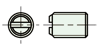 Retainer screw with hexagonal socketDrawing